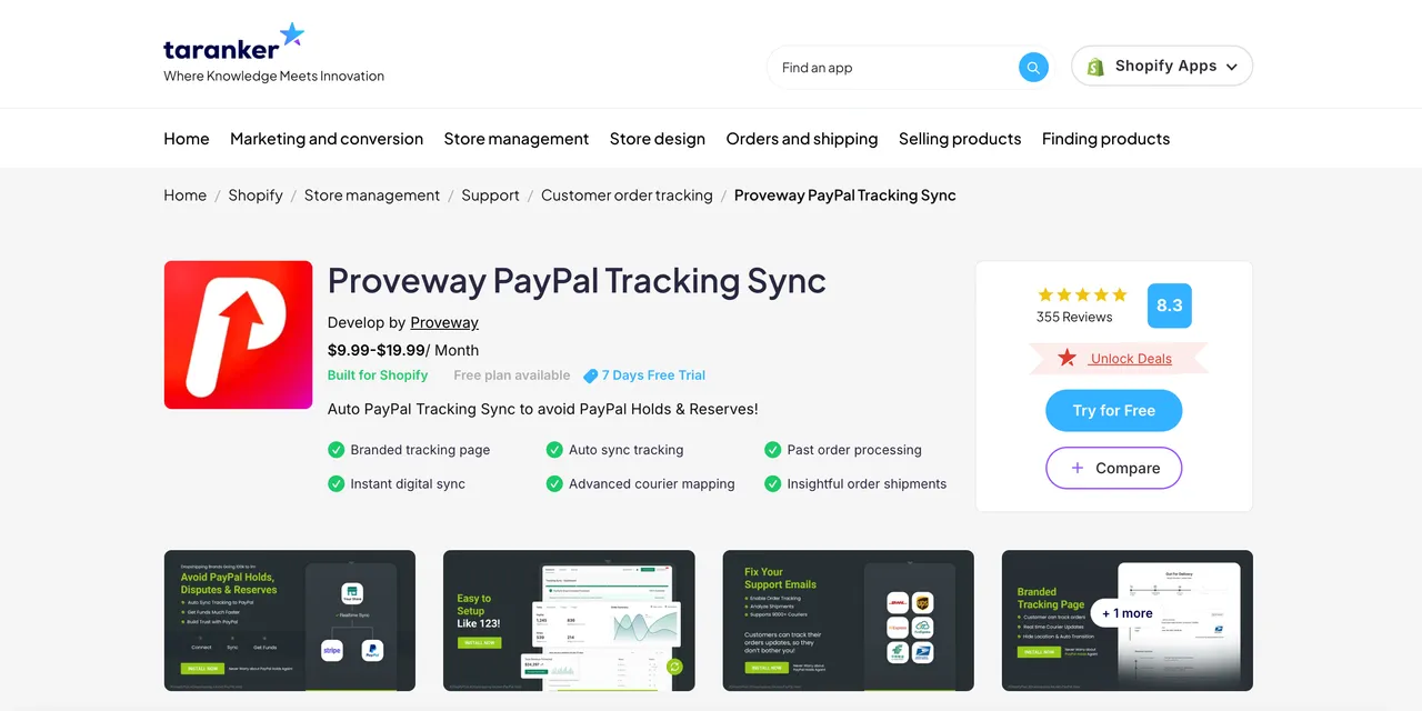 Discover Proveway Paypal Tracking App 